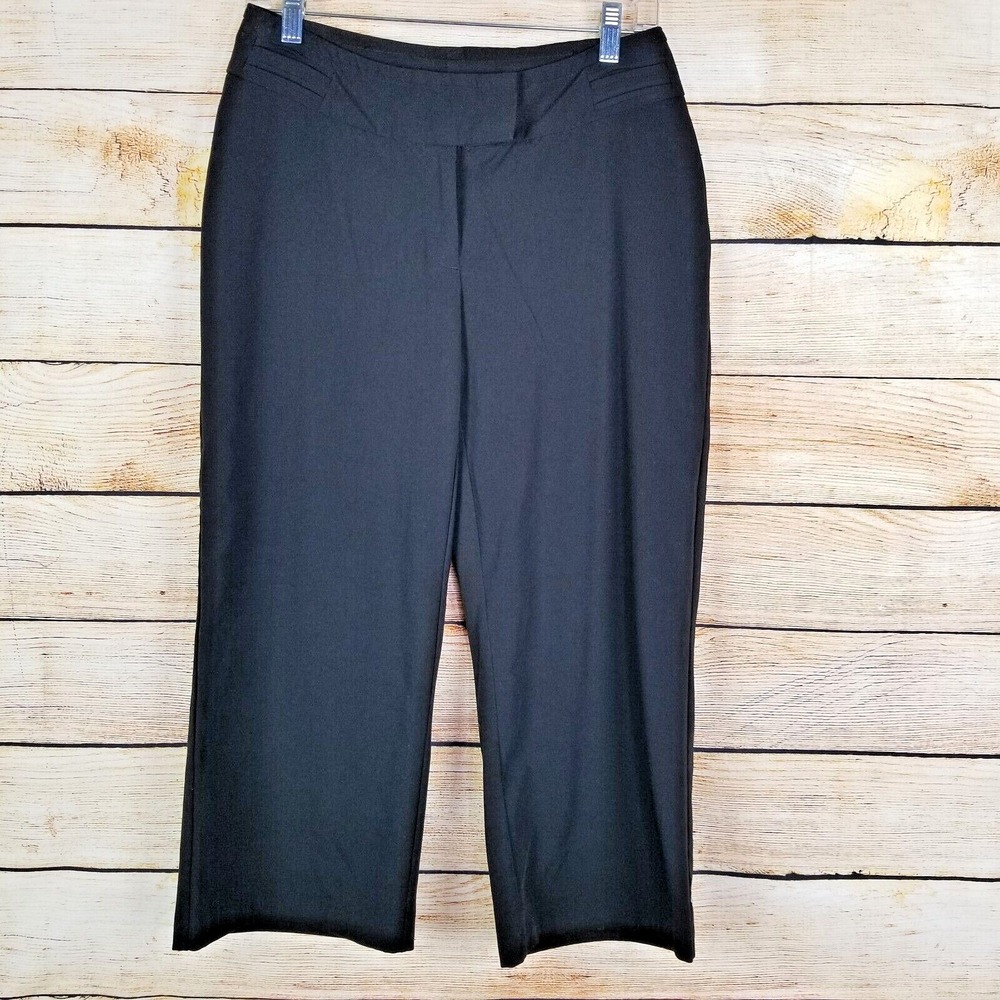 Worthington Pants Womens Size 4 Black Capri Curvy Fit Dress Cropped Pants Career